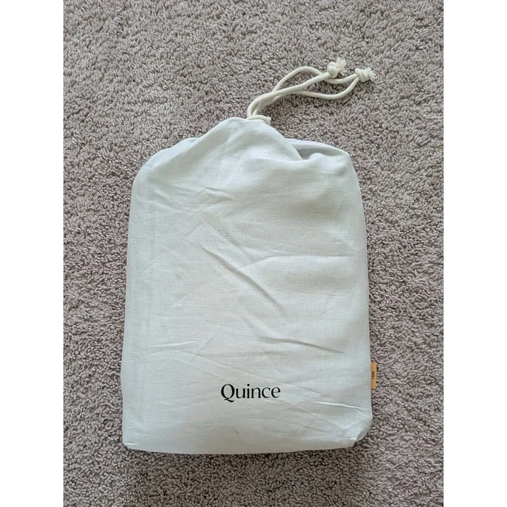 Quince European Linen Duvet Cover Light Gray Twin NWOT